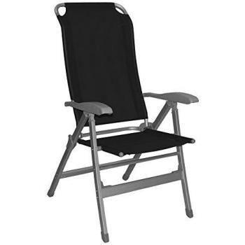 SIESTA - Sillon Alto 8P. Alum/Textil Ne Siesta 48X40X116C