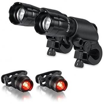 Funsport light-ultra Bright 300Lumen headlight-extremely LED para bicicleta linterna LED brillante - Fit All - Bicicleta con Free Alumium Taillight bonus-easy instalar sin necesidad de tool-2)