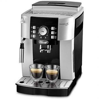 DeLonghi Magnifica S ECAM 21.116.B - Cafetera Automática de Espresso, 1.8L, 1450W, Plata/Negro, Con Espumador de Leche