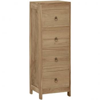 vidaXL Chest of Drawers 30x30x90 cm Solid Wood Teak
