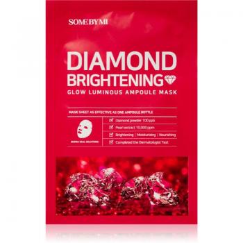 Some By Mi Diamond Brightening Glow Luminous Ampoule Mask - Mascarilla Iluminadora en Forma de Hoja 25g, propiedades iluminadoras, fórmula con ampollas, efecto luminoso, piel radiante