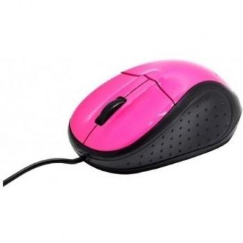 KL Tech 3D - Ratón óptico USB, rosa