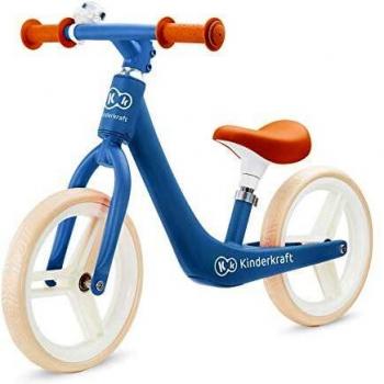 Kinderkraft Bicicleta sin Pedales FLY PLUS, Ligera, Asiento ajustable, Retro, Azul