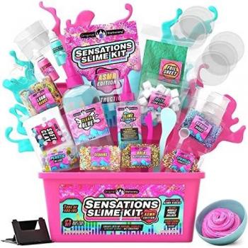 Original Stationery Kit de Slime Sensaciones ASMR, Kit Completo de Slime para Niñas para Hacer Videos ASMR como Influencers de Redes Sociales, Super Kit Regalo para Hacer Slime DIY