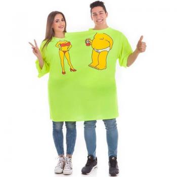 Camiseta Disfraz Doble Cerveza para adultos