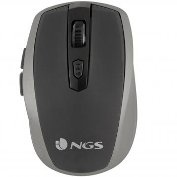 Ratón Inalámbrico NGS Flea Pro Silver con Receptor Nano USB, 2.4GHz, 800/1600DPI y 2 Botones