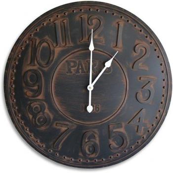 Moycor Decoracón - Reloj de pared Charlotte,, metal, redondo, 68 x 2 x 68 cm, color negro