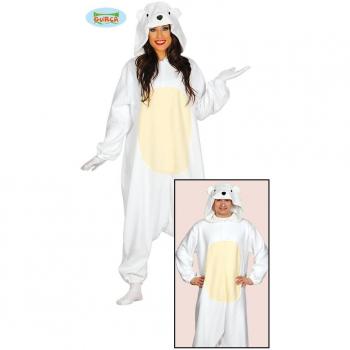 Disfraz de Pijama Oso Polar para Hombre - Disfraz de Animal Adulto Fiestas Guirca