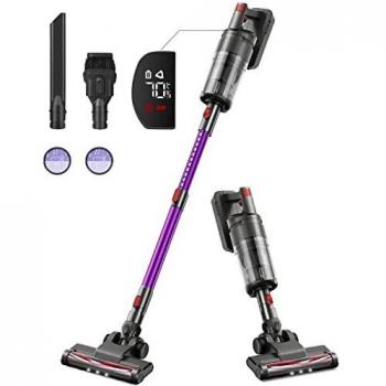 Aspiradora Escoba sin Cable sin Bolsa Potente 4-1 20000PA 300W con Pantalla LED para casa, Oficina, Coche, pisoVOSFEEL-Store