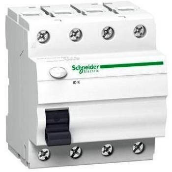 Schneider Electric A9Z05440 ID K, Interruptor Diferencial, Clase AC, 4P, 40A, 30mA, 68mm x 72mm x 81mm, Blanco