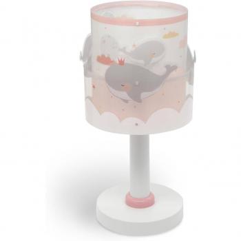 Lámpara de mesa infantil Whale Dreams Ballenas rosa