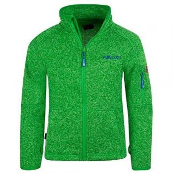 Trollkids Chaqueta de Polar para Niños Jondalen, Color Verde Claro/Azul Talla 6 años