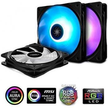DEEP COOL,3 x Fan RF120 120mm,multi-coloured RF 120 3in1 120x120x25