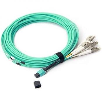 10Gtek Cable de conexión MPO Fan-Out, Fibra Multimodo OM3, MPO a 8xLC Uniboot, 10 metros