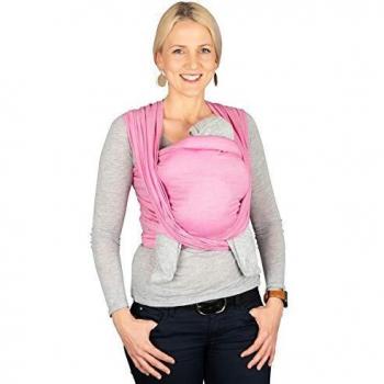 HOPPEDIZ l-pra-fuc Prag - Pañuelo portabebés, 4,60 m, color rosa