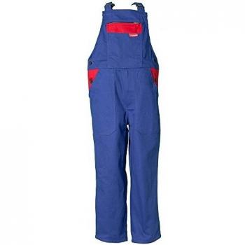 Pantalón de Tirantes Infantil Planam 100% Algodón 290 g/m² Color Kornblau/Rojo Talla 110/116