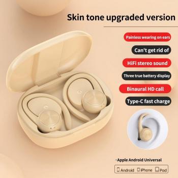 Auriculares Inalámbricos R200/J92, Audífonos Deportivos Impermeables IPX5 con Ganchos para las Orejas, Bluetooth HiFi Estéreo con Micrófono