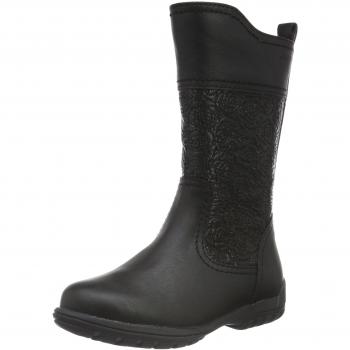 Geox JR Crissy G - Botas altas para niñas, color Negro
