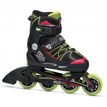 Fila Skates X-One Patines en Linea, Niños, Negro / Rojo, S