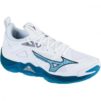 Zapatillas Mizuno Wave Momentum 3 para balonmano y voleibol, color blanco, diseño masculino