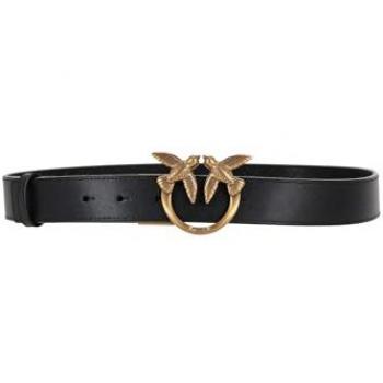 Pinko Women's Black Love Berry H3 Belt, Size M