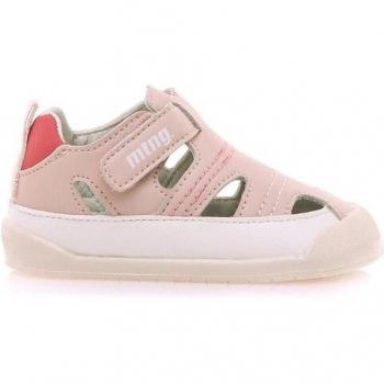 Deportivas niña MTNG Free beige con cierre doble adherente y puntera redonda