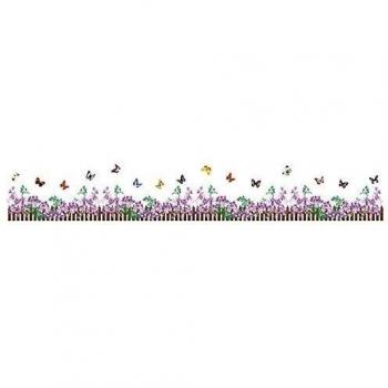 Sourcingmap-Flor Patrón de guardería adhesivo extraíble de pared adhesivo papel mural decorativa