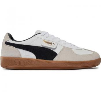 Puma Zapatillas casual unisex Palermo Lth Puma, cuero, modelo 396464-01, colores blanco, vapor gray y gum
