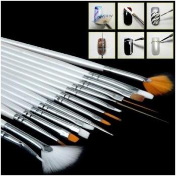 Set de 15 pinceles para Nail Art y Manicura de Gel UV