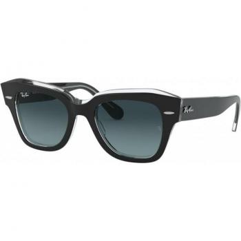 Ray-Ban RB2186 State Street 12943M Unisex Square Sunglasses Black Size 52