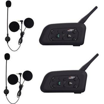 EJEAS V6 Pro BT Interphone 1200M Bluetooth Motocicleta Motocicleta Casco Intercom Auriculares con Interfono Duplex Control Avanzado de Ruido para hasta 6 Riders