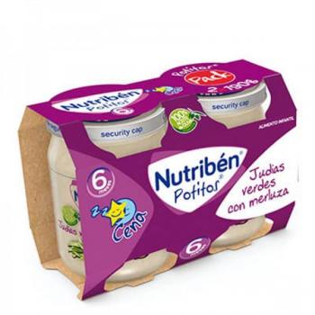Nutribén Potito Cena Judías Verdes con Merluza 2x190g