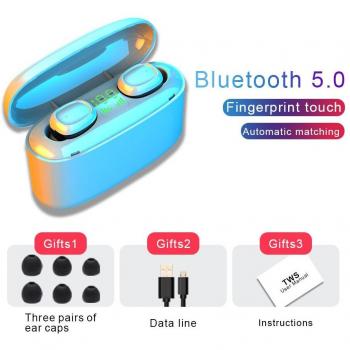 Auriculares Inalámbricos TWS Bluetooth V5.0 F9 con Pantalla LED y Micrófono, Batería de 2000mAh