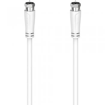 Cable Coaxial Hama F-Plug - F-Plug 5 m 90 dB Blanco