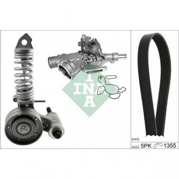 Bomba de agua INA con kit de correa poli V 529 0297 30