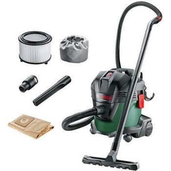 Bosch Universal Vac 15 - Aspirador en seco y húmedo, bolsa de filtros de papel, 1000 W y 15 l