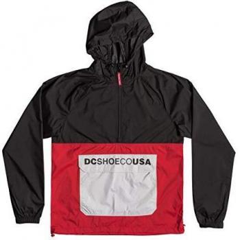 DC Shoes Multicolor Packable Windbreaker Jacket for Men - Black/Red, Size XL