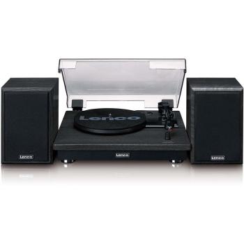 Giradiscos Automático Lenco LS-100BK con Bluetooth y Dos Altavoces Externos - Negro