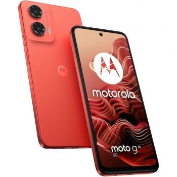 Smartphone Motorola Moto G35 5G, 128GB, 4GB RAM, Cámara 50MP, Pantalla 6.72, Dual SIM, Color Rojo Guava
