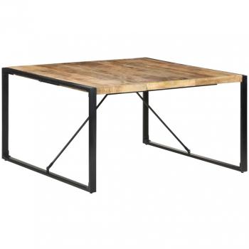 vidaXL Dining Table 140x140x75 cm Rough Mango Wood