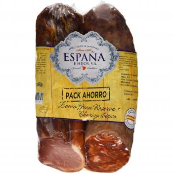 España Pack Ahorro de Lomo y Chorizo Ibérico -  950 gr