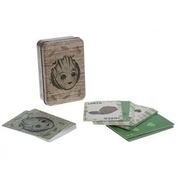 Baraja de Cartas Groot Marvel en caja metálica