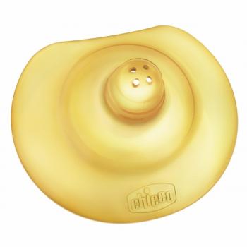 Chicco Natural Feeling - Protegepezones de caucho, tamano pequeno, 2 unidades