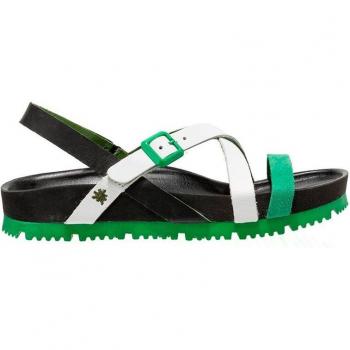Art Sandalias de Mujer 1619S Nappa Multi Green/Burdeos Piel con Cierre de Hebilla
