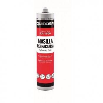 Quiadsa 52502318 Masilla Refractaria Resistente 1.500, Negro, 300 ml