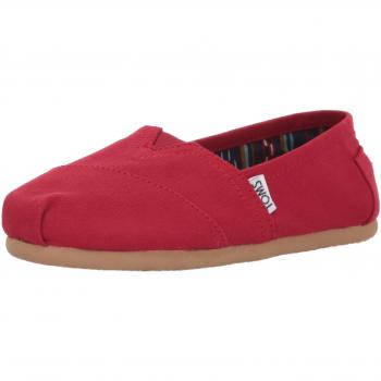 Toms Women's Classic Canvas Pumps in Red Textile - Size UK 6