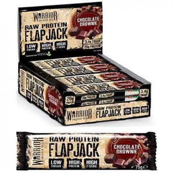 Warrior Raw Protein Flapjack, Chocolate Brownie - 12 Bars 460 g