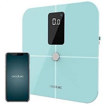 Cecotec Báscula de Baño inteligente Surface Precision 10400 Smart Healthy Vision Blue. Medición de Bioimpedancia, App, Gran Pantalla, 17 Parámetros