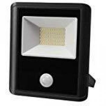 Proyector LED de Exterior 50W Blanco Neutro Carcasa Negra con Sensor PIR