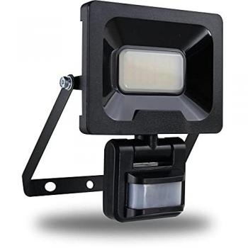 Proyector de Pared Nino 20W 1600lm con Detector de Movimiento - IP65 - 4000K - Negro
